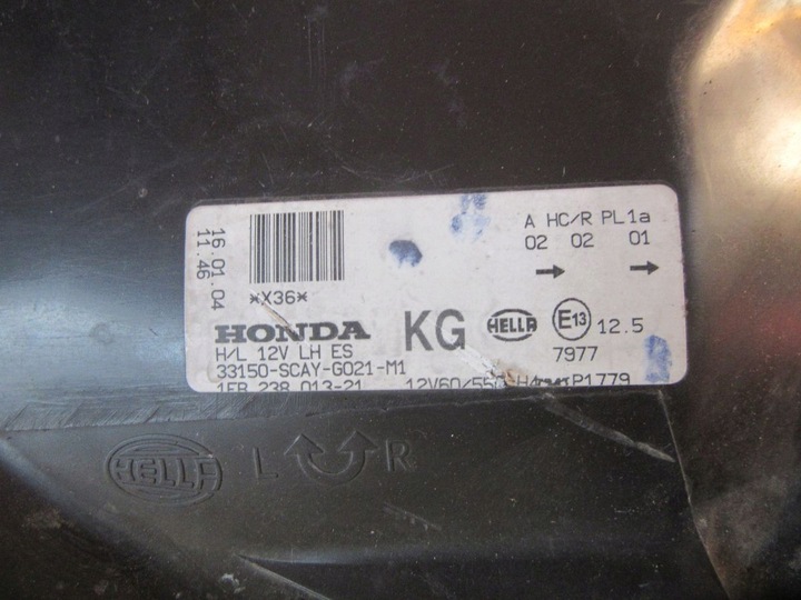 фото №8, Honda cr-v ii 2004 лампа ліва перед європа