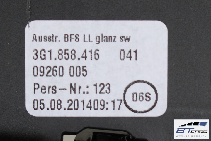 фото №14, Vw passat b8 ґрати повітропровід консолі 3g1858416 3g1819701a решітка забірник  3g1 85