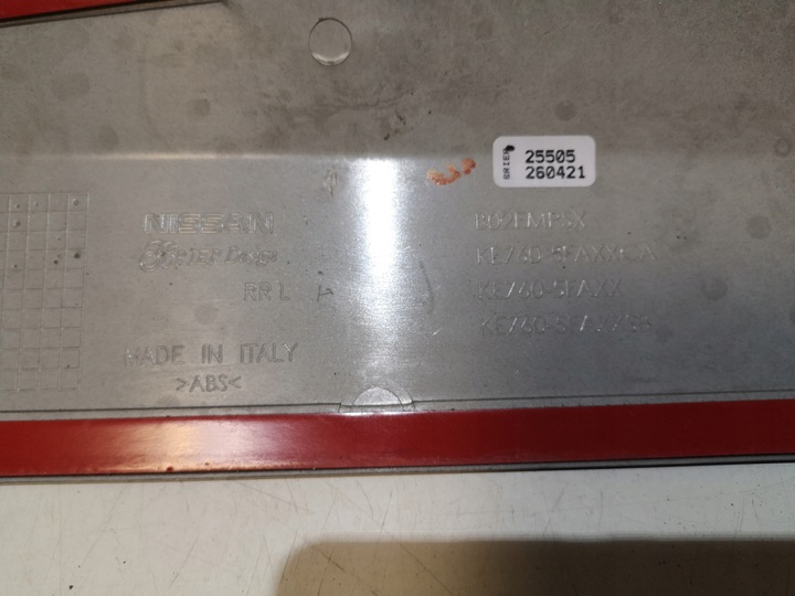 фото №5, Планка дверь левый зад micra k14 v b02empsx