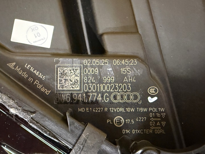 фото №11, Audi a5 8w6 полный led фара левая правая заводской новая 8w6941033 8w6941034