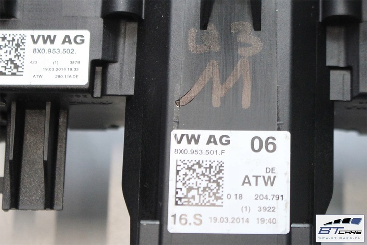 фото №8, Audi a1 q3 підкермові важелі кермо 8x0953501f 8x0 953 501 кермовий/підкермовий перемикач pr