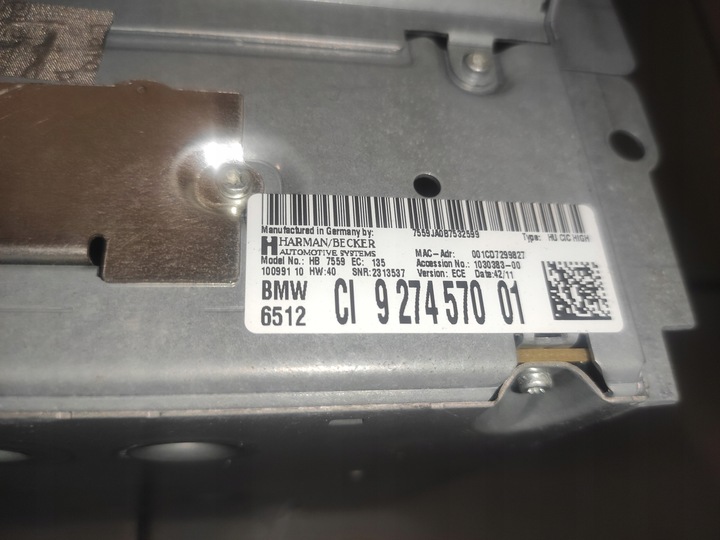 фото №14, Bmw 7 f01 f02 f10 f11 навігація радіо зчитувач модуль оригінал 9274570