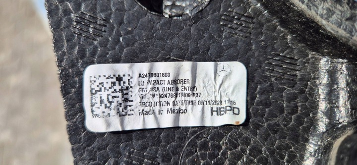 фото №10, Mercedes glb x247 19- пена абсорбер + датчики пешеходов org