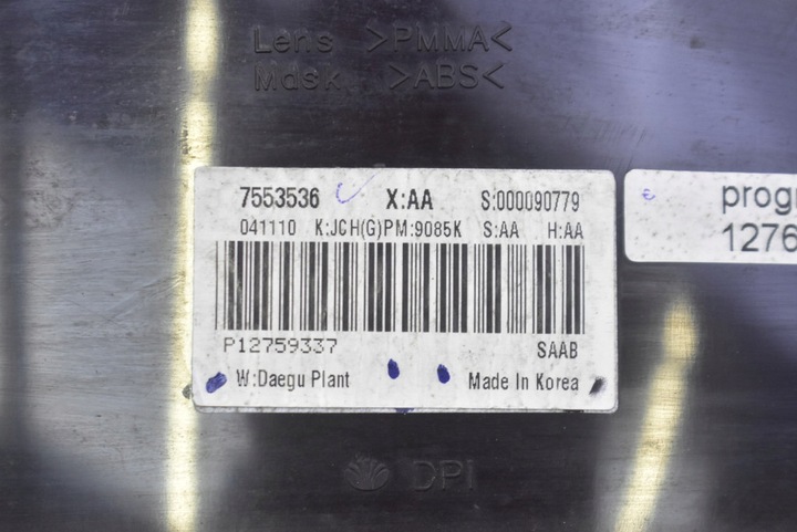 фото №8, Спідометр  прилади автомат eu 12761571aa saab 9-3 93 2 ii 1.9 did 150 km 02-07