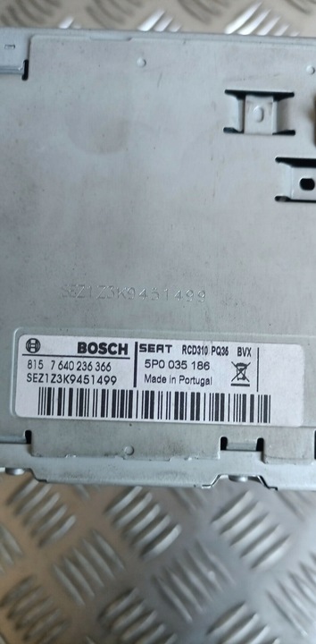 фото №4, Радио cd радиопроигрыватель rcd310 5p0035186b seat leon ii altea