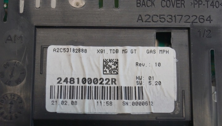 фото №11, Спідометр  прилади renault laguna iii 248100022r