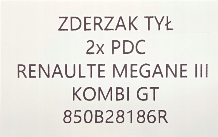 фото №11, Новий org бампер задній  renault megane iii 3 універсал gt 2x pdc 2008-2015