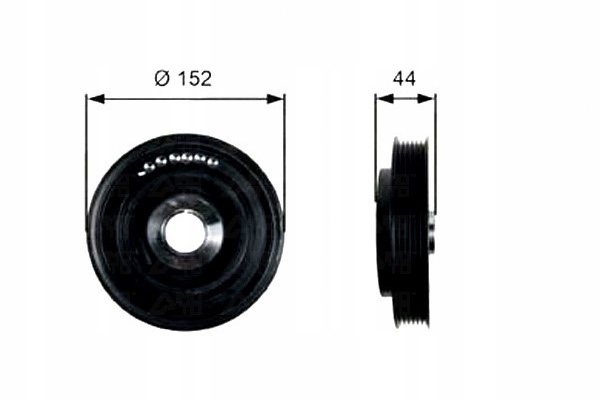 фото №2, Gates tvd1105 колесо ременное, wał коленчатый