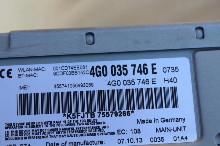 фото №8, Радіопрогравач станція mmi зчитувач dvd навігація audi a6 c7 4g0035746e