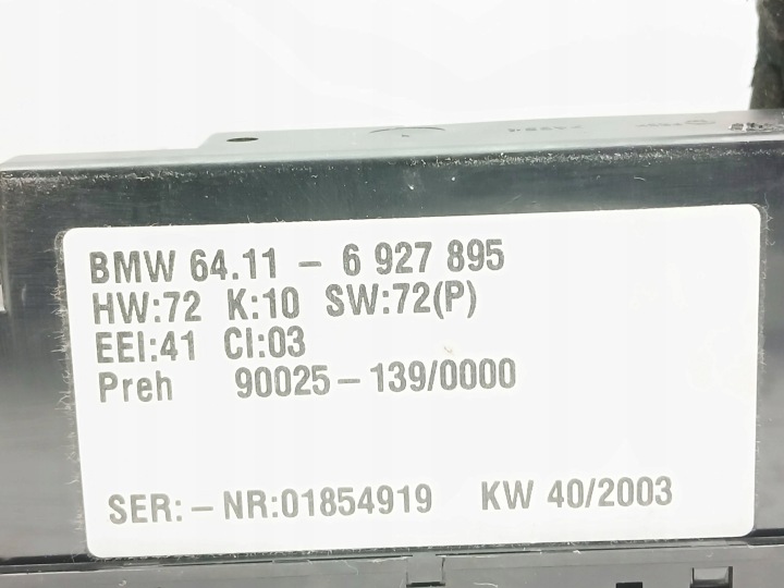 фото №7, Панель климат-контроля bmw 5 e39 6927895
