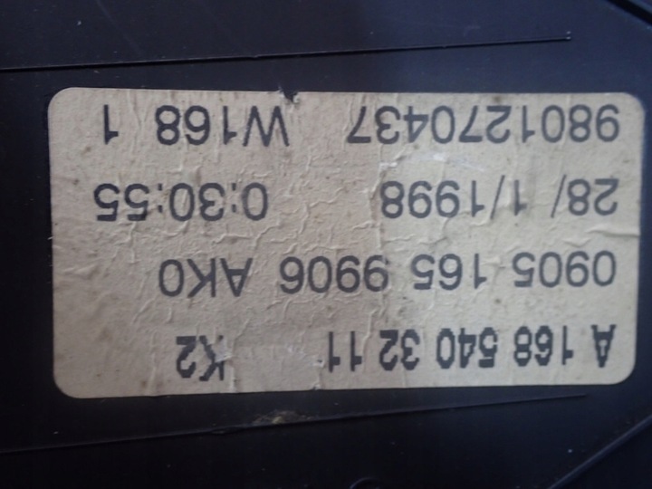 фото №7, Mercedes a-klasa w168 97-01 1.6 101km спидометр приборы a1685403211