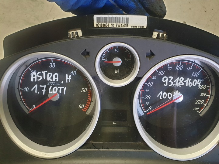 фото №5, Спідометр  прилади opel astra h 1.7 cdti 93181604