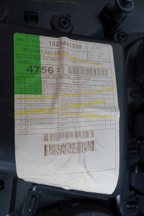 фото №12, Vw beetle 5c оббивка боковина двері ambiente перед зад комплект лівий правий