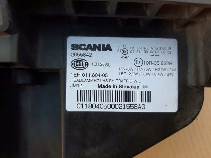 фото №10, Scania r s фара лівий лампа ліва h7 2655842