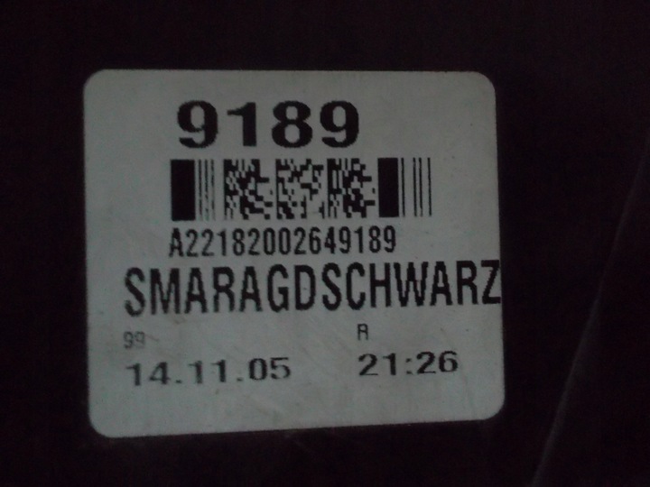 фото №7, Mercedes s клас 221 w221 лампа задня права a2218200264 код фарби 9189