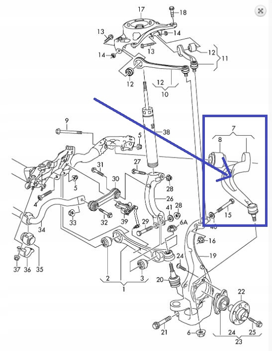 фото №9, Рычаг перед нижний правые задний 38967 01/lmi lemförder