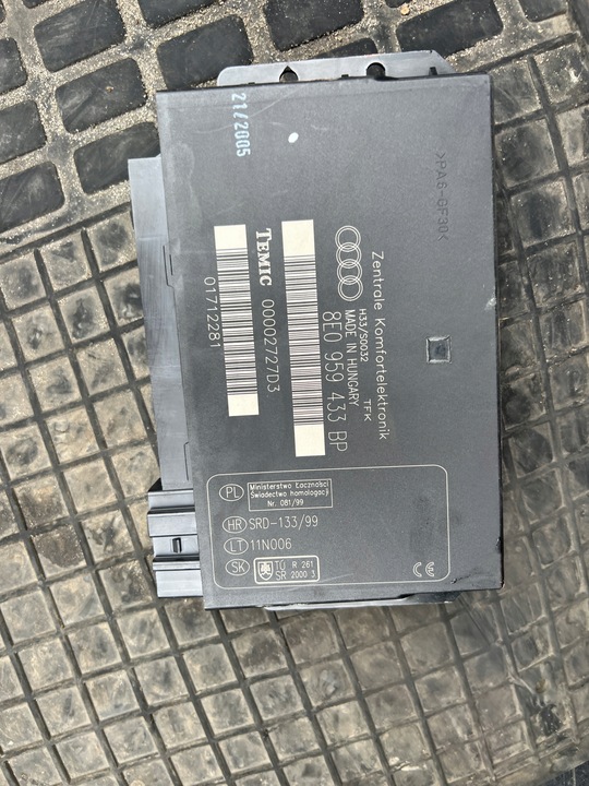 фото №1, Модуль комфорта audi оригинальный номер 8e0959433bp