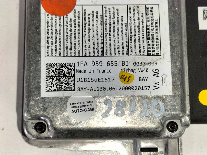 фото №5, Модуль датчик подушок подушка безпеки seat leon iv 20-