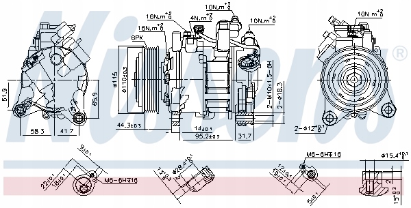 фото №14, Nissens компрессор кондиционера bmw 1 f20 1 f21 2 f22 f87 2 f23 3 f30
