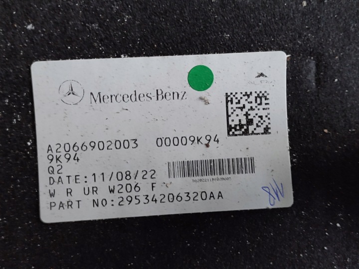фото №10, Полка багажника багажника ролета зад mercedes c клас 206 w206 sedan