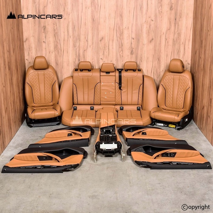 фото №12, Bmw g30 обивка сиденья средство individual caramel