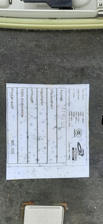 фото №15, Потолок серая светлая audi q5 8r 8r0867501m