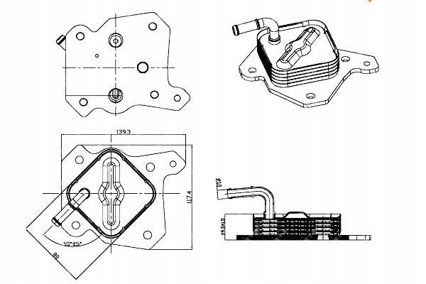 фото №2, Радіаторів масла toyota yaris 1,4d 05- nrf