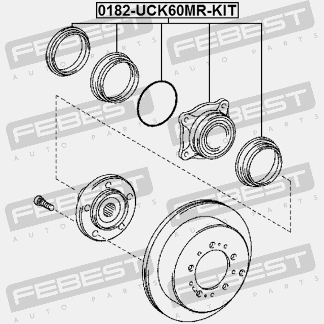 фото №4, Ступиця зад febest 0182-uck60mr-kit