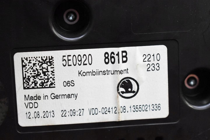 фото №9, Спідометр  прилади eu 5e0920861b skoda octavia 3 iii 1.2 tsi 105 km 13-17