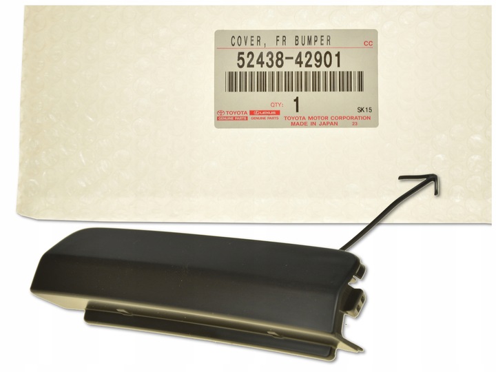 фото №1, Заглушка бампера фаркоп буксировочный перед левая 52438-42901 оригинал toyota