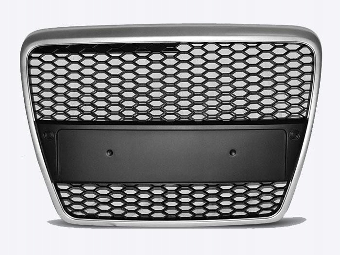 фото №1, Решётка радиатора audi a6 c6 rs-type 04/04-08 матовый серебряный