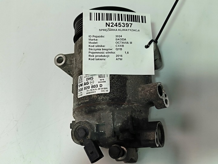 фото №6, Компрессор кондиционера 5q0820803d skoda octavia iii
