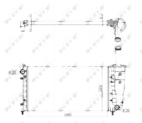 фото №15, Nrf радиаторов двигателя fiat fiat punto 99- 53601a