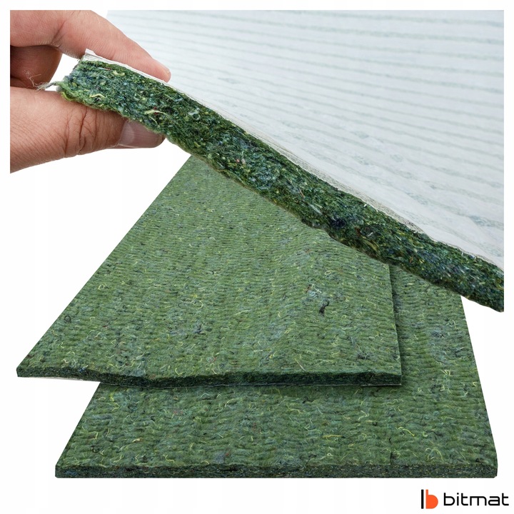 фото №15, Ścinki poroso з klejem 20mm 1m2 коврик войлочная w różnych kawałkach ocieplenie