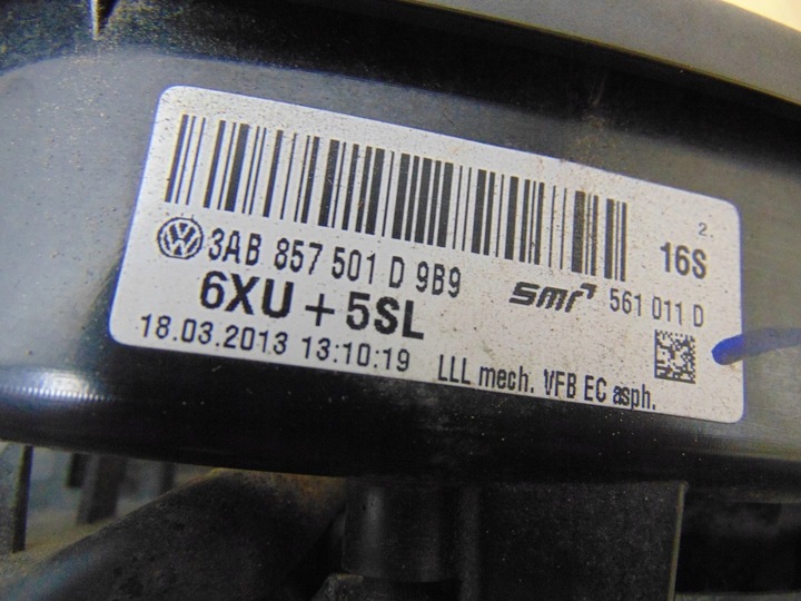 фото №16, Зеркало левая vw passat b7 9pin европа 3ab857501d