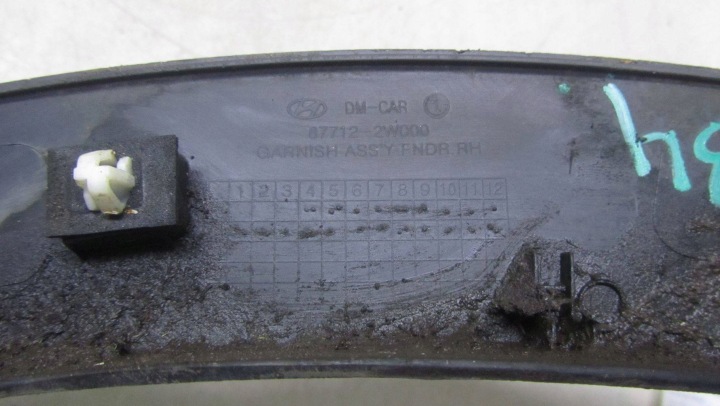 фото №7, Hyundai santa fe iii молдинг крила права перед 87712-2w000 13-