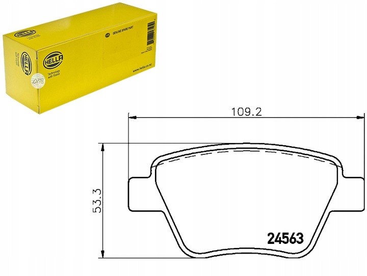фото №7, Тормозные колодки тормозные hella 8db355014021