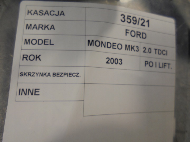 фото №5, Коробка bezp. ford mondeo mk3 fl 4s7t-14a073-aa