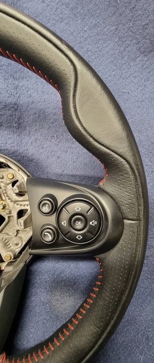 фото №5, Mini jcw john cooper works f54 f55 f56 f60 руль кожа красная nić