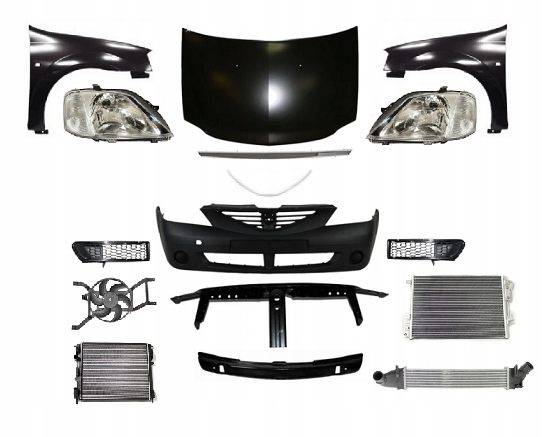 фото №1, Dacia logan sd 2004-2009 комплектный перед капот pas