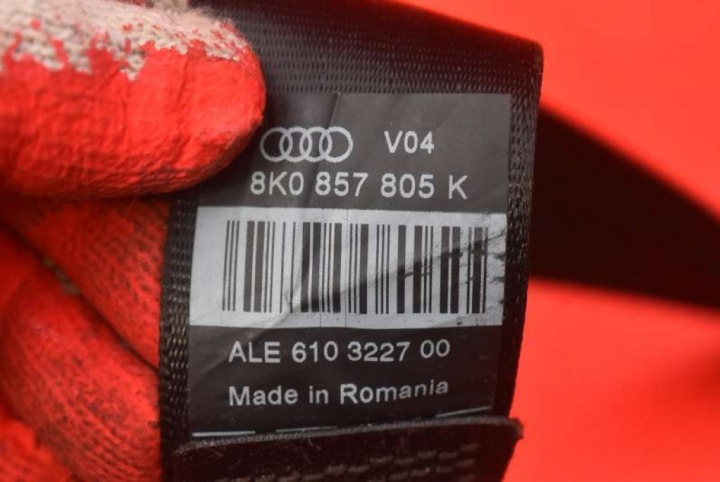 фото №12, Pas безопасности правое зад натяжитель 8k0857805k audi a5 8t 07-11