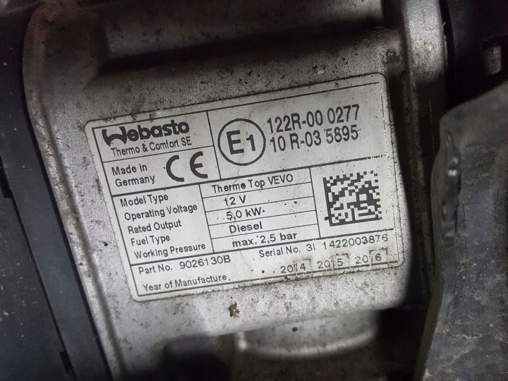 фото №7, Vw sharan 7n 10-15r alhambra 2 ii вебасто отопление стояночный 7n0815065t