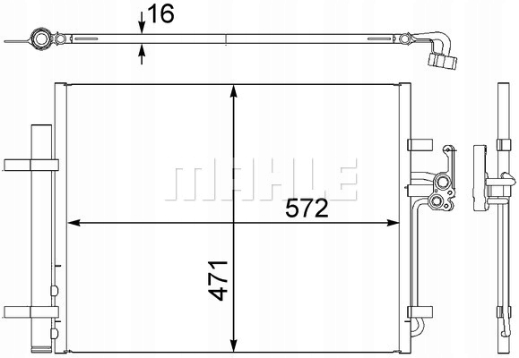 РАДИАТОР КОНДИЦИОНЕРА - КОНДЕНСАТОР, BEHR MAHLE AC 441 000S