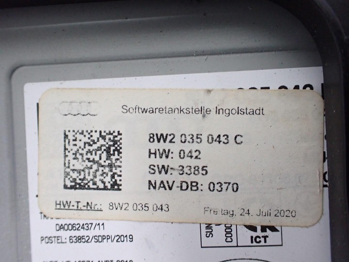 фото №12, Радіо навігація навігація дисплей європа 8w2035043c audi a4 b9 8w 20r