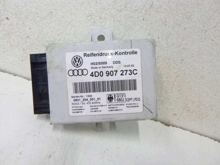 фото №1, Модуль давления шина audi a6 c5 4d0907273c