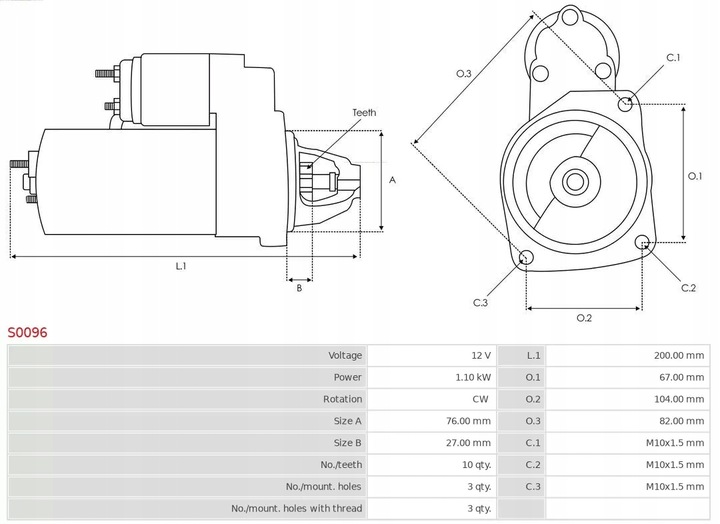 фото №5, Стартер 12v ford c-max/fiesta iv/focu