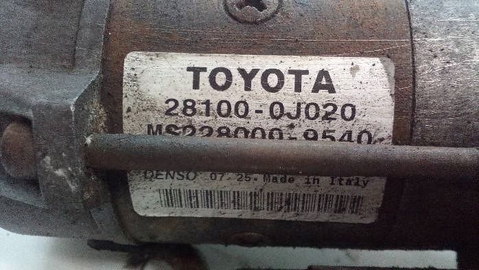 фото №6, Стартер toyota yaris i 1,0 b 28100-0j020