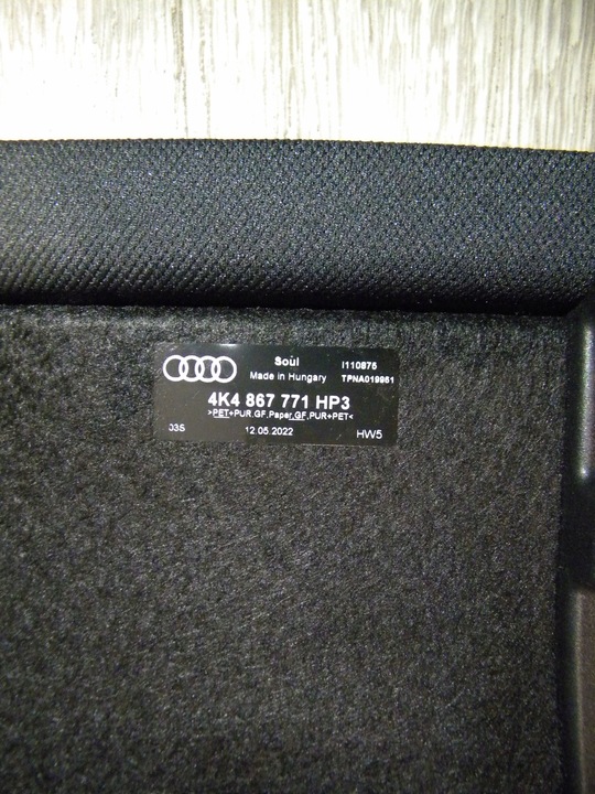 фото №9, Комплект 2x идеальная полка багажника audi q8 e-tron etron sportback fv