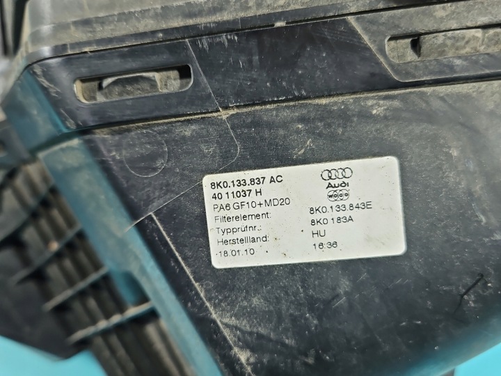 фото №11, Корпус фильтра воздуха audi a5 8t 8k0133835ac 8k0133837ac 2.0 tfsi
