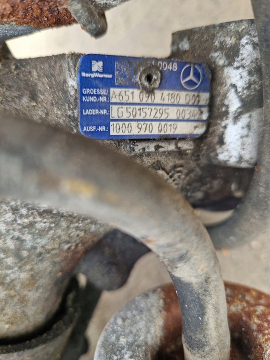 фото №7, Mercedes 2.2 cdi 651 turbo турбіна 6510904080 6510904180 турбонагнітач